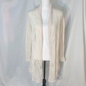 Free People Wool Blend Ivory Duster Cardigan